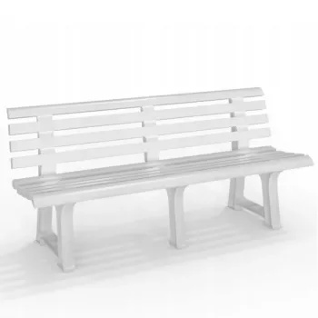 BICA Παγκάκι κήπου Olimpia 150x53x77cm Λευκό