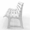 BICA Παγκάκι κήπου Olimpia 150x53x77cm Λευκό
