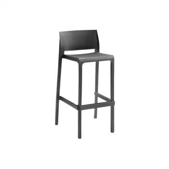 BICA Σκαμπό μπαρ κήπου Volga Stool 75 50x50x99cm Γκρι