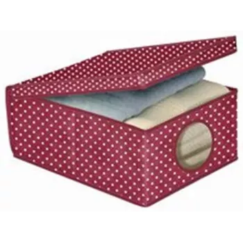 ORDINETT Κουτί αποθήκευσης από ύφασμα 48x36x19 cm Μπορντό