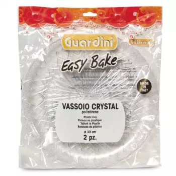 GUARDINI Easy Bake πλαστικά ταψιά διαφανή σετ 2 τεμ. Ø33cm