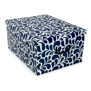 ORDINETT χαρτόκουτο 49x39x25cm Big Box Goccia ασορτί, μπλε/ανοιχτό γκρι/μπορντό