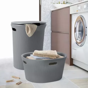 TATAY Καλάθι απλύτων Baobab 40L Γκρι