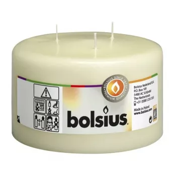 BOLSIUS Mamoth Κυλινδρικό κερί με 3 φυτίλια Ø100x150mm Μπεζ