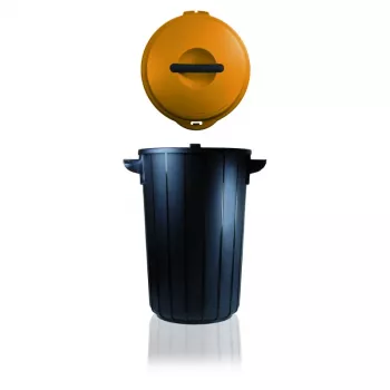 GIOSTYLE Eco Solution Κάδος απορριμμάτων 35L Σκούρο γκρι/Κίτρινο