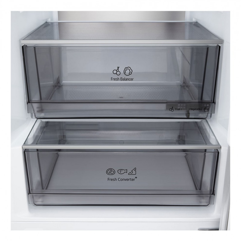 LG GBBS525APY Bottom Freezer Refrigerator, 375 L Total No Frost, Silver