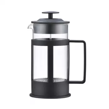 ASI COLLECTION Coffee Press GULFI M 600ml French press, βοριοπυριτικό γυαλί, μαύρο/ασημί