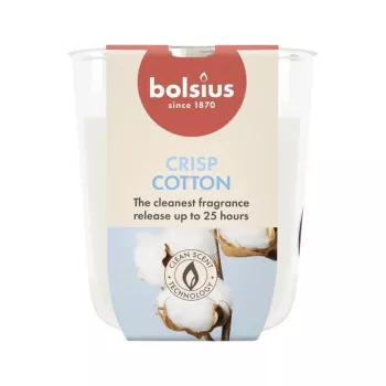 BOLSIUS True Scents Fresh Cotton αρωματικό κερί σε γυάλινο δοχείο Ø80x73mm