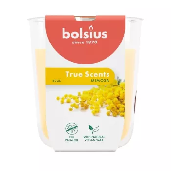 BOLSIUS True Scents Mimosa αρωματικό κερί σε γυάλινο δοχείο Ø80x73mm