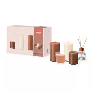 BOLSIUS Cozy Hideaway Apple Cinnamon σετ δώρου – σαπούνι χεριών, λοσιόν σώματος & αρωματικό κερί