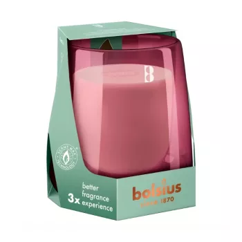 BOLSIUS Clean Light αρωματικό κερί σε γυάλινο δοχείο, κυπαρίσσι & κεχριμπάρι, Ø95x85 mm