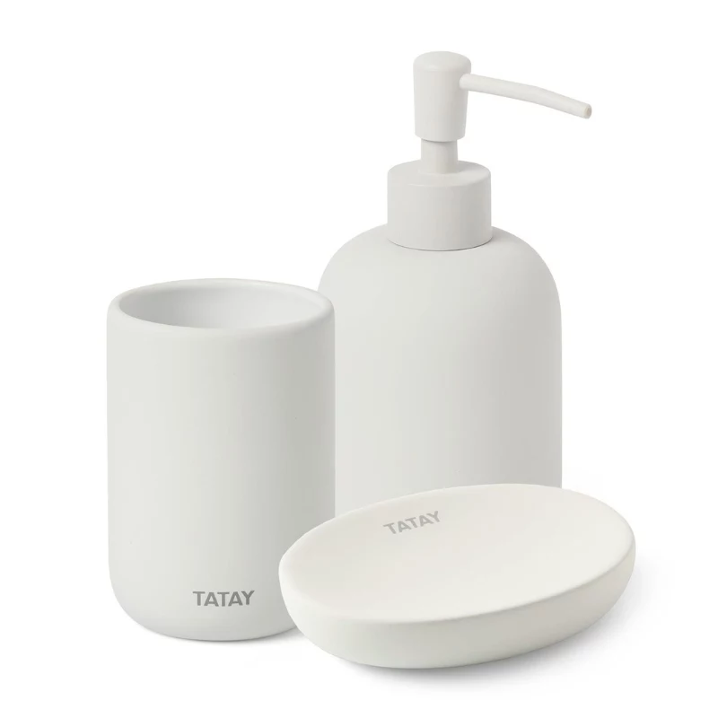 TATAY Soft Ceramic Θήκη οδοντόβουρτσας, λευκό