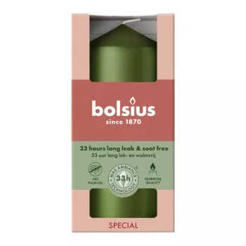 Bolsius Κυλινδρικό κερί Ø120x58 mm, Metallic Green