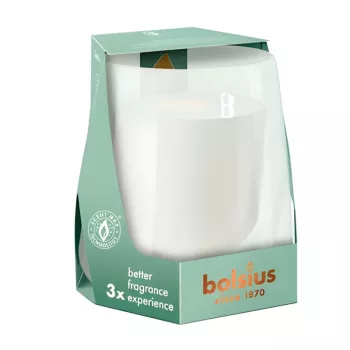 BOLSIUS Clean Light Αρωματικό κερί σε γυαλί Βανίλια & Φασόλι Tonka Ø95x85mm
