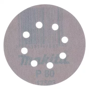 Makita D-65838 δίσκος λείανσης 125mm P80 κόκκος συσκευασία 10 τεμ. Velcro 8 οπών