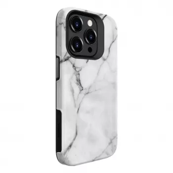 Evelatus Θήκη Armor για Apple iPhone 15 Pro – Υβριδική TPU+PC, Λευκό μάρμαρο Custom Print