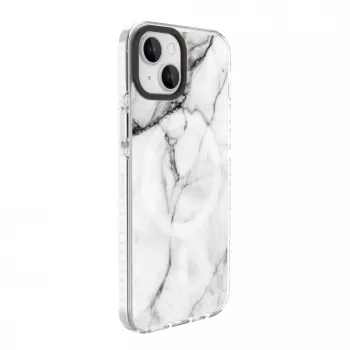 Evelatus Θήκη PC+TPU για Apple iPhone 15 με MagSafe Λευκό μάρμαρο