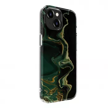 Evelatus Θήκη PC για Apple iPhone 15 Μάρμαρο σκούρο πράσινο