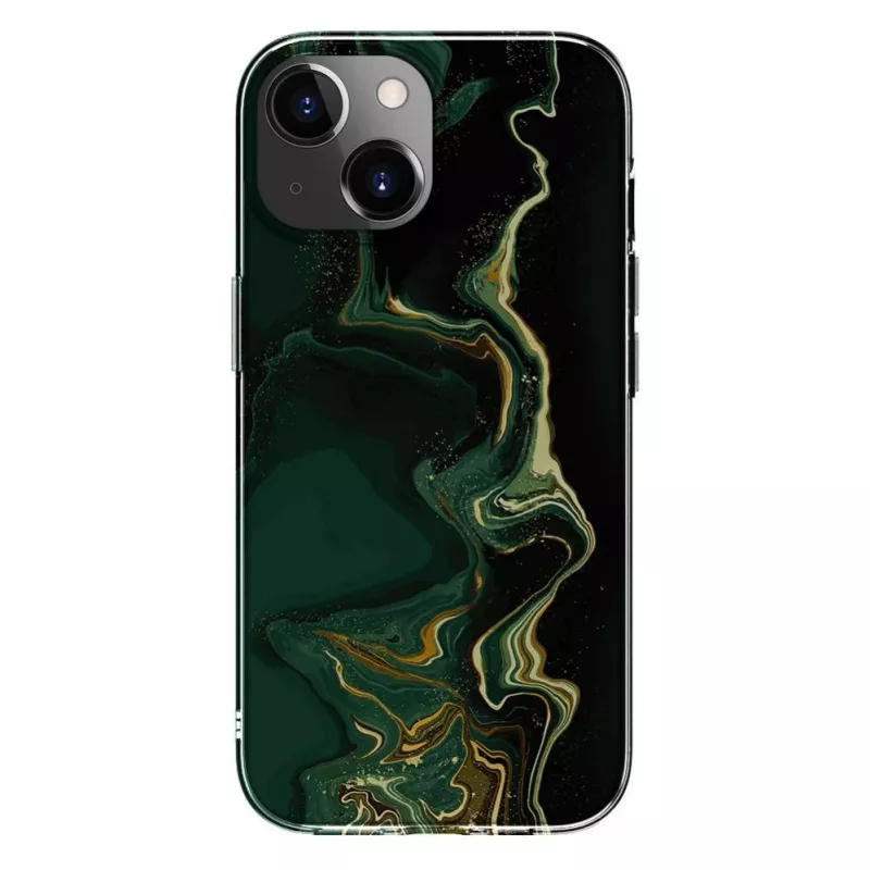 Evelatus Θήκη PC για Apple iPhone 15 Μάρμαρο σκούρο πράσινο