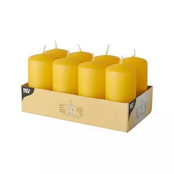PAPSTAR Χρυσοκίτρινο Κερί Στήλης 10 cm