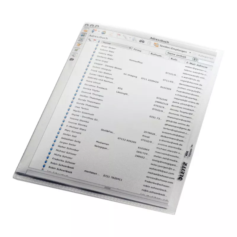 LEITZ A5 Ανάγλυφες Διαφάνειες Εγγράφων, 0,13 mm, διαφανείς, συσκευασία 100 τεμ.