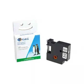 G&G συμβατή μελανοταινία ετικετών 9mm x 7m μαύρο σε λευκό για Dymo D1 40913