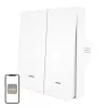 MOES ZS-B-EU2 ZigBee 2-κάναλος διακόπτης φωτισμού, χωρίς ουδέτερο, λευκός