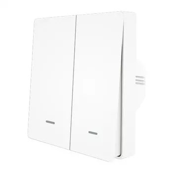MOES ZS-B-EU2 ZigBee 2-κάναλος διακόπτης φωτισμού, χωρίς ουδέτερο, λευκός