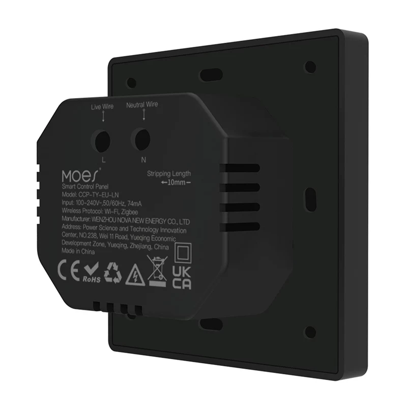 MOES CCP-TY-LN Wi-Fi/ZigBee Πίνακας ελέγχου με οθόνη LCD 4 ιντσών