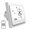 MOES BHT-002 Wi-Fi LCD Έξυπνος θερμοστάτης θέρμανσης νερού, οθόνη αφής, έλεγχος μέσω app & φωνής, λευκό