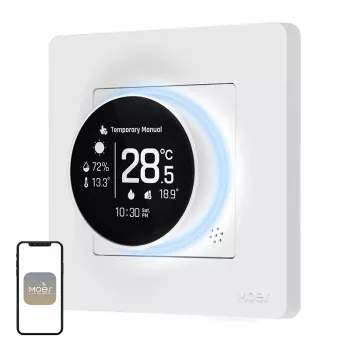MOES ZHT-SR-GA ZigBee θερμοστάτης για θέρμανση νερού, λευκό