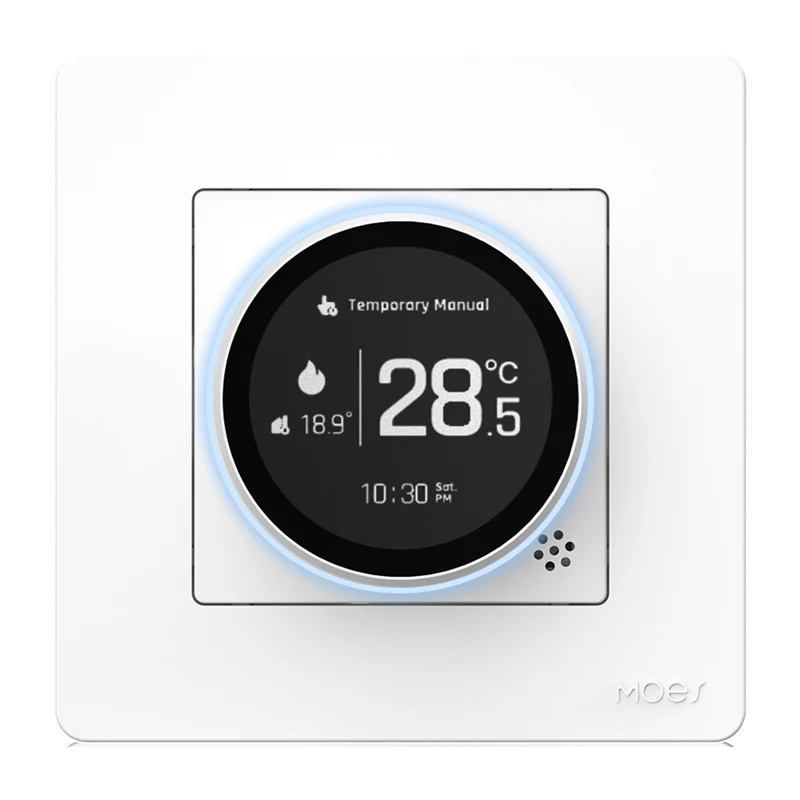 MOES ZHT-SR-GA ZigBee θερμοστάτης για θέρμανση νερού, λευκό