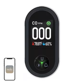 MOES S02-CO Ανιχνευτής μονοξειδίου του άνθρακα, Zigbee 3.0, οθόνη LCD, συναγερμός 85dB