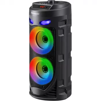 Defender CRASHBOOM 16W Φορητό ηχείο Bluetooth με καραόκε, FM, LED, TWS, μικρόφωνο & τηλεχειριστήριο - μαύρο