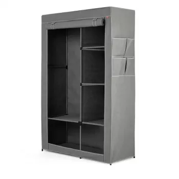 RAYEN Ντουλάπα υφασμάτινη 105 x 45 x 161 cm Γκρι