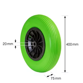 Wagner Design Yourself Ρόδα καροτσιού συμπαγές λάστιχο RO 8402 Πράσινο 260 mm 120 kg 4840201