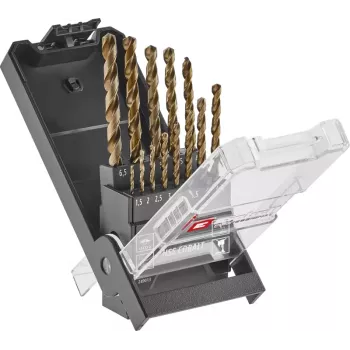 Einhell 249013 Σετ τρυπανιών μετάλλου HSS-Co, 13 τεμ., 1,5-6,5 mm, Κράμα κοβαλτίου, DIN 338, Ακονισμένη μύτη