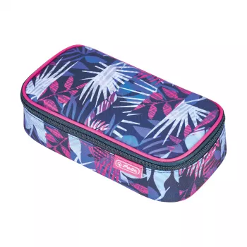 herlitz be.bag beatBox Indigo Flowers Κασετίνα, πολυεστέρας, κύρια θήκη με φερμουάρ XXL, 1 τεμ. 400197550