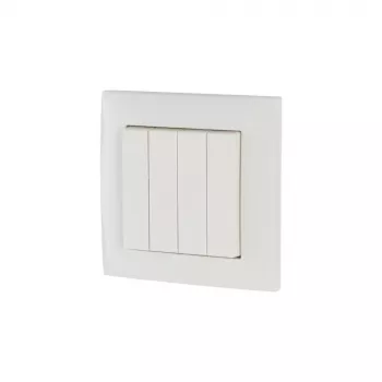 Eaton xComfort RF Ασύρματος επιτοίχιος διακόπτης με 4 πλήκτρα, με μπαταρία, καθαρό λευκό (173413)