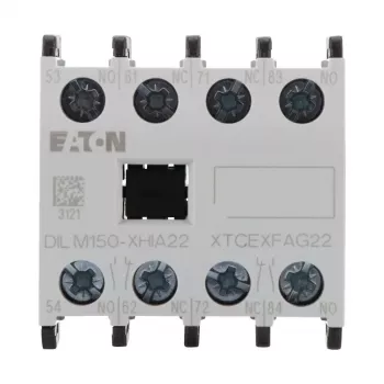 Eaton DILM150-XHIA22 Μπλοκ βοηθητικών επαφών, 2NO+2NC, Μπροστινή τοποθέτηση, Ακροδέκτες βίδας 283464