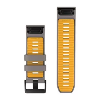 Garmin QuickFit 26 mm σιλικόνης λουράκι ρολογιού σχιστολίθι/κίτρινο 010-14508-02