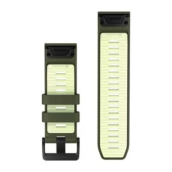 Garmin QuickFit 26 mm σιλικόνης λουράκι ρολογιών - Olive Drab / Lemon 010-14508-01