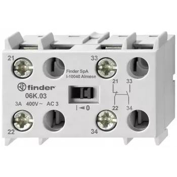 Finder βοηθητική μονάδα επαφής για ρελέ επιτήρησης σειράς 6K.04 (06K.03)