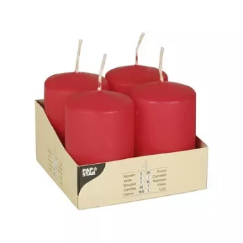 PAPSTAR Κερί κολόνα 8 cm κόκκινο