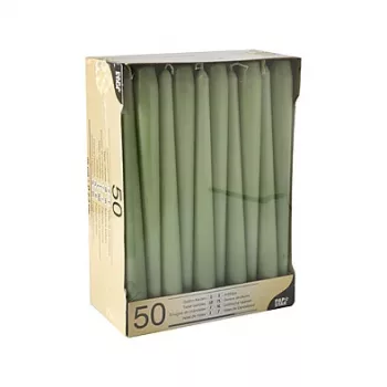 PAPSTAR κεριά κολόνα 22 x 250 mm, Jade Green, συσκευασία 50 τεμ. (88341)