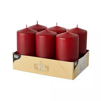 PAPSTAR κερί κολόνα 11,5 cm μπορντό