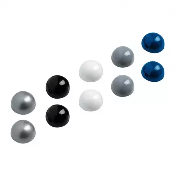MAUL μαγνήτες Ø 3,0 x 1,9 mm, σετ 10 τεμ., ασημί, μαύρο, λευκό, γκρι, μπλε
