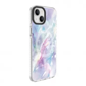 Evelatus Apple iPhone 15 Plus θήκη PC+TPU με MagSafe – Custom Marble Purple