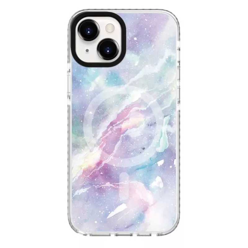 Evelatus Apple iPhone 15 Plus θήκη PC+TPU με MagSafe – Custom Marble Purple