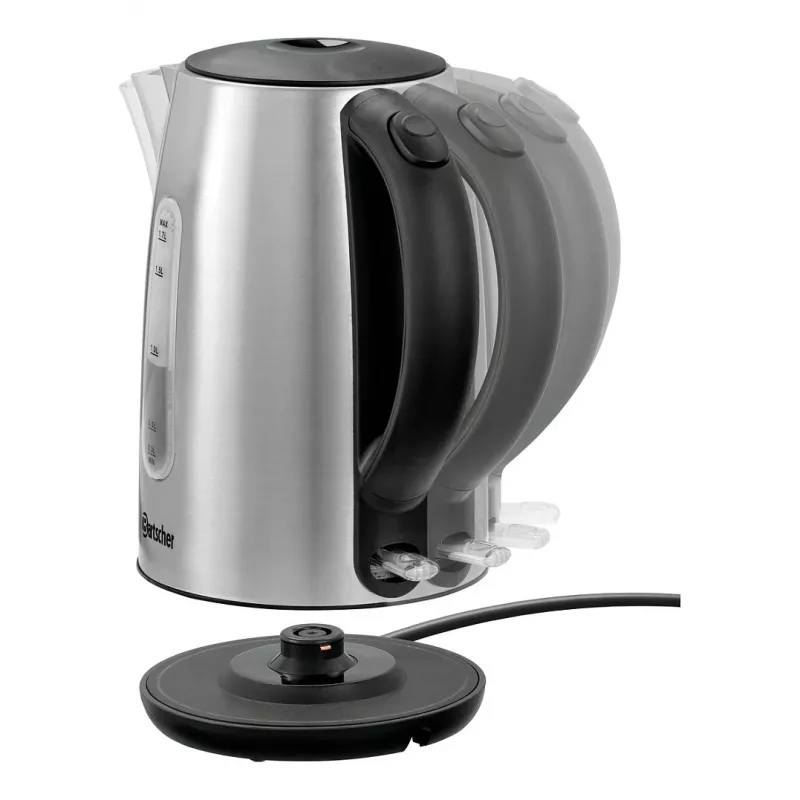 Bartscher 200095 1,7L ανοξείδωτος ασύρματος βραστήρας 2200W Ασημί